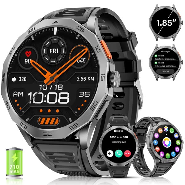 Älykello Bluetooth 5.0 – 1,85" HD, IP67, Sykemittari, 710 mAh | Nopea Toimitus Puolasta