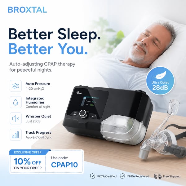 Auto CPAP Machine + Free Mask | UKCA & MHRA Certified