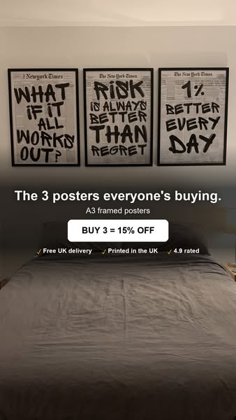 Legendary Quotes, set of 3