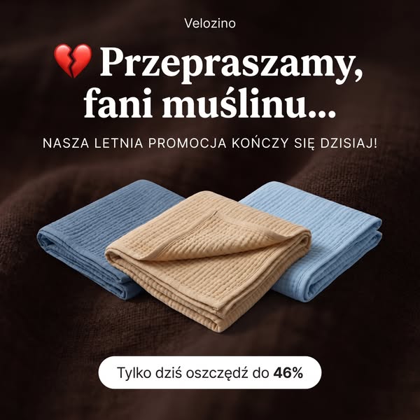 Koc muślinowy z bawełny