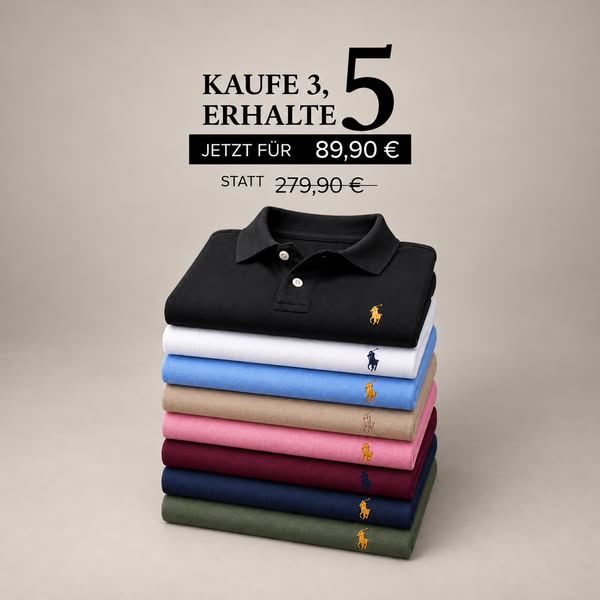 5 Premium Polo – nur 89,90€
