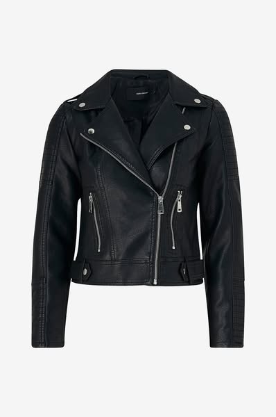 Vero Moda-Biker-takki vmKerriultra Short Coated Jacket-Musta