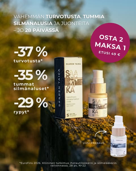 Itselle ja lahjaksi: Nyt 2 yhden hinnalla rajoitetun ajan
