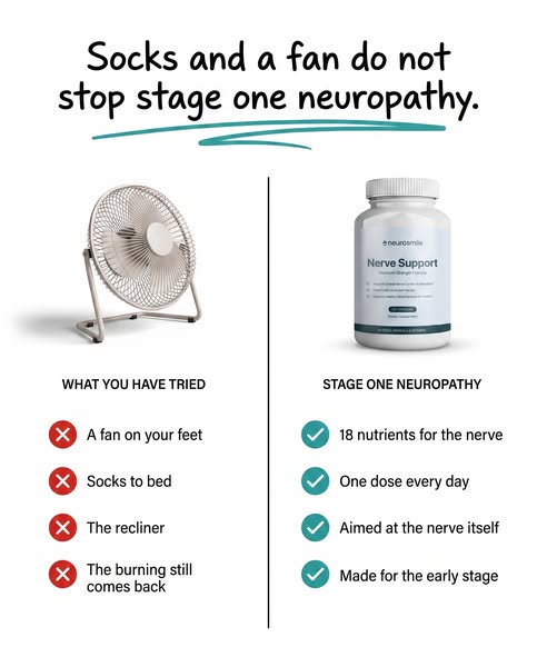 Burning feet at 3am is stage one neuropathy