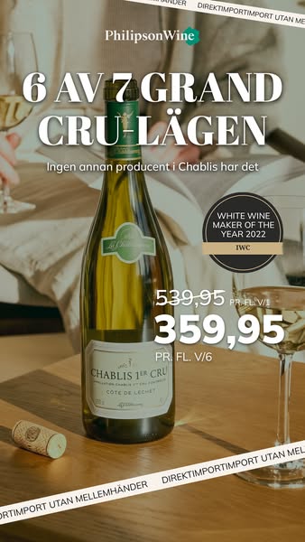 1er Cru Chablis för 359,95 kr