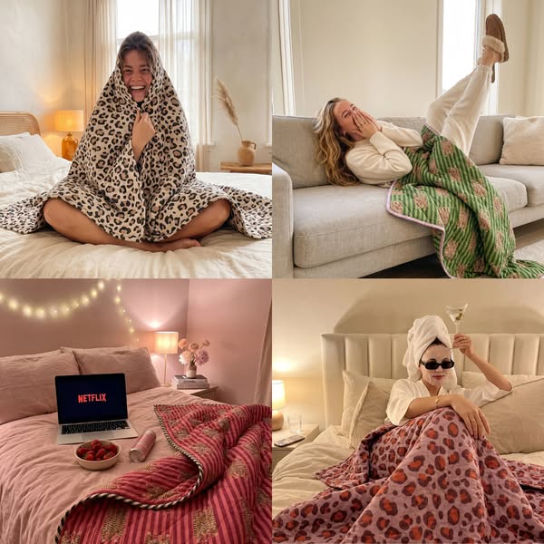 Maak het thuis extra gezellig met deze kleurrijke Plein5 plaids