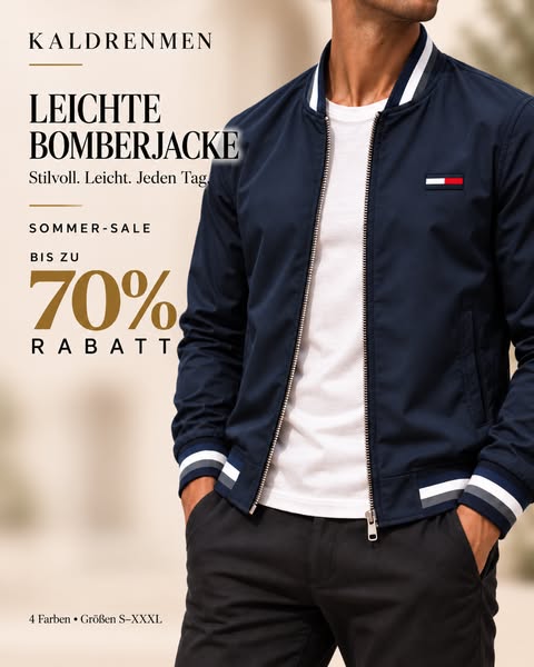 Herren Bomberjacke | Leichte Übergangsjacke | Kaldrenmen