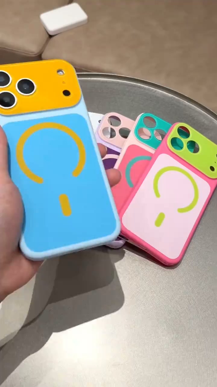 Magnetische Color-Block-Handyhülle