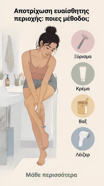 Αποτρίχωση ευαίσθητης περιοχής: επιλογές