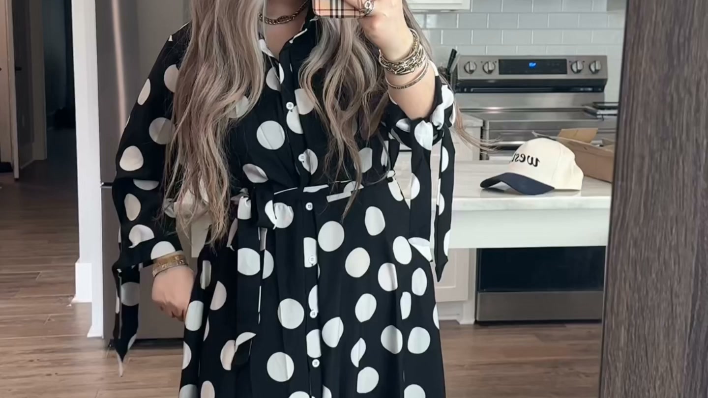 Vintage Polka Dot Maxi Dress — 50% OFF