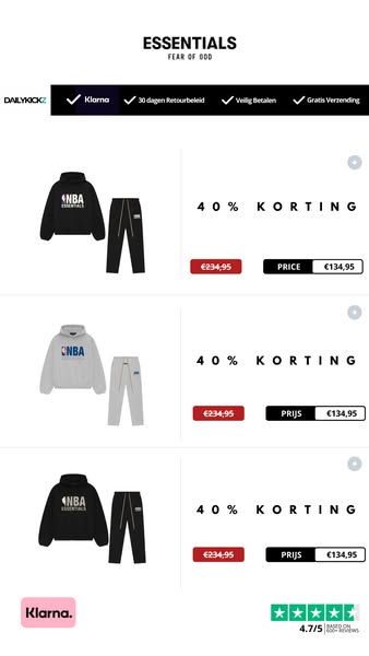 Shop Nu, Betaal Later. Tijdelijk voor €139,95.