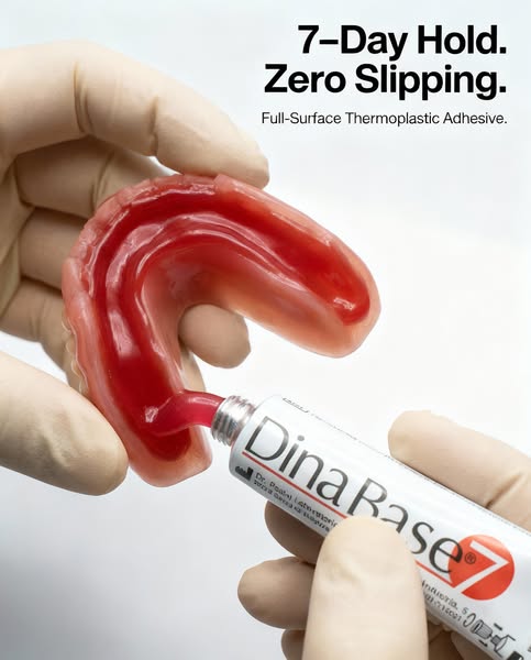 Experience 7-Day Hold, Zero Slipping. DinaBase 7: Full-Surface Thermoplastic Adhesive.