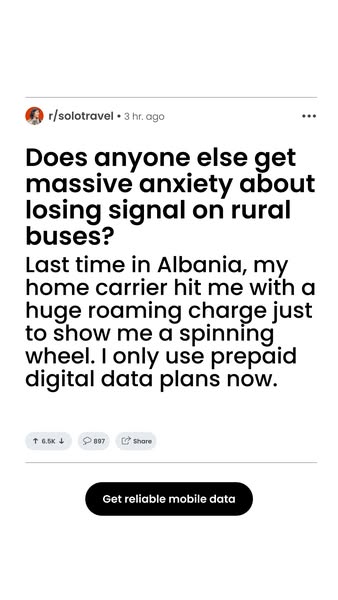 Get productive from touchdown. The Saily eSIM app gets you fast data in 200+ destinations.