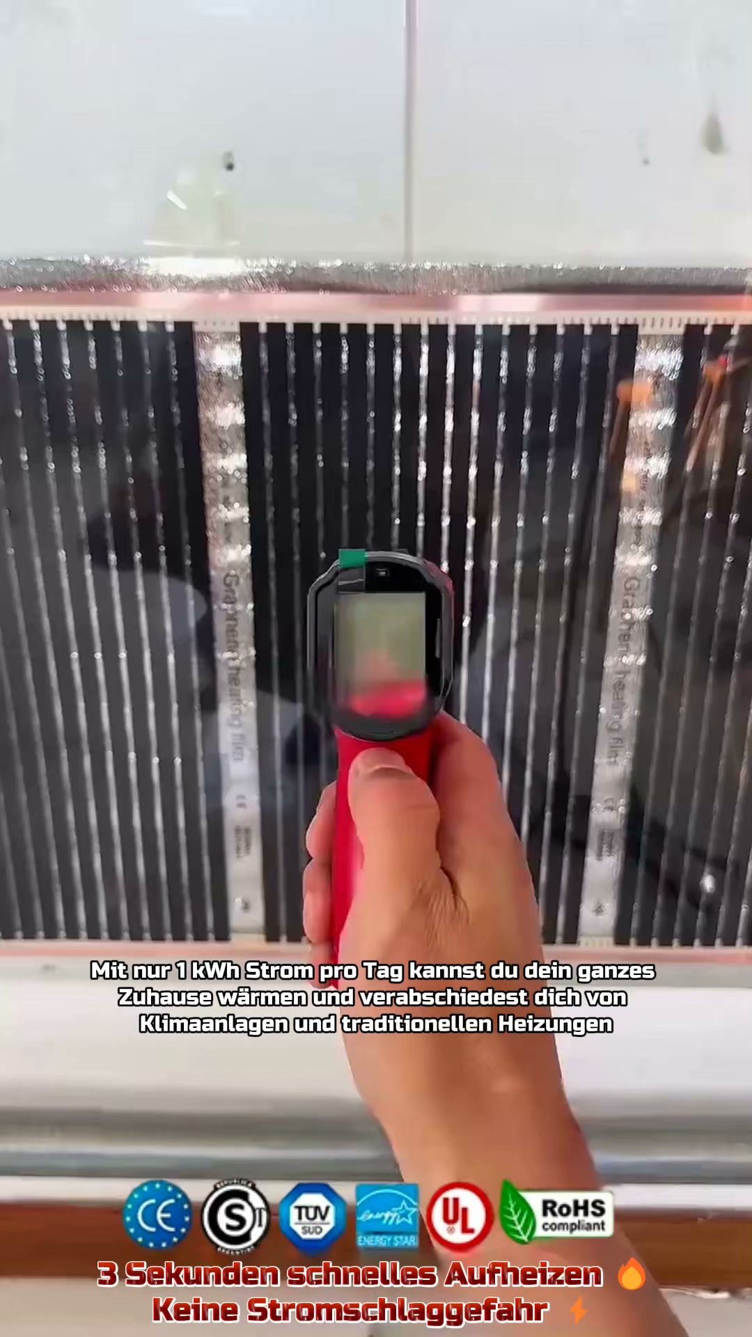 Graphen Infrarot-Heizwand – Warm in 3 Sekunden & energiesparend