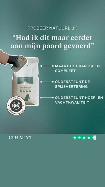 Alle essentiële voedingsstoffen om het ruwvoer dieet van je paard aan te vullen