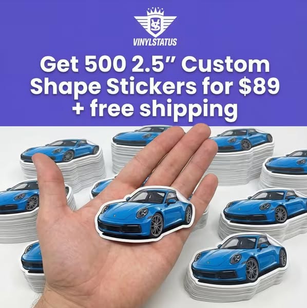 Custom printed die cut stickers