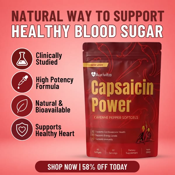 70% OFF Today — Aurivita Capsaicin Power Is Back In Stock