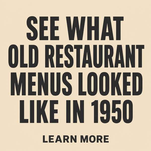 Vintage Menus from the 1950s - A Guide