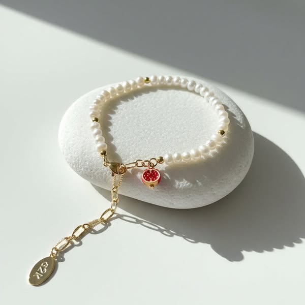 Pavé Pomegranate Pearl Bracelet