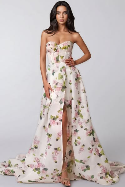 Elnia Strapless Big Hem Maxi Dress