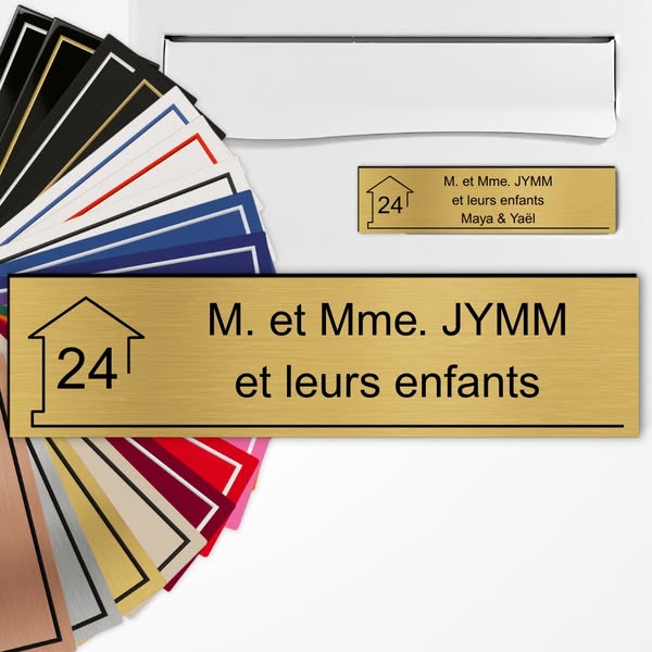 Plaques boîte aux lettres personnalisée Maison Numéro Adhésive PVC – 10×2,5 cm