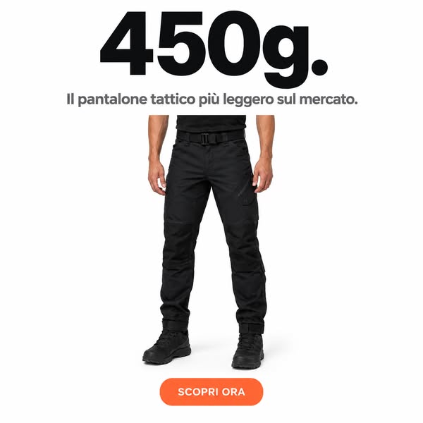 450g. Il più leggero sul mercato.