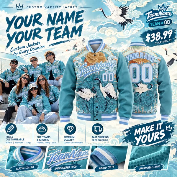 DESIGN YOUR JACKET TODAY!FREE SHIPPING!