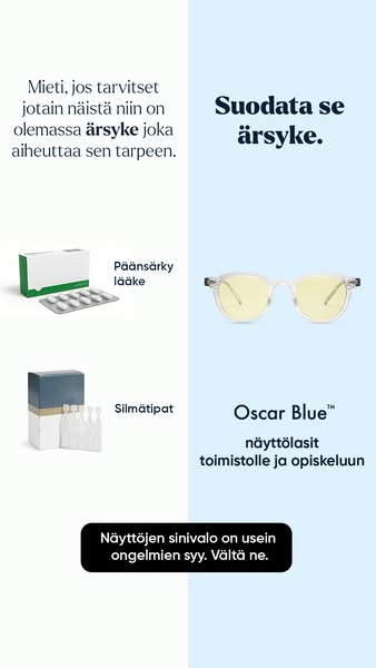 Toimistotyön "suojalasit"