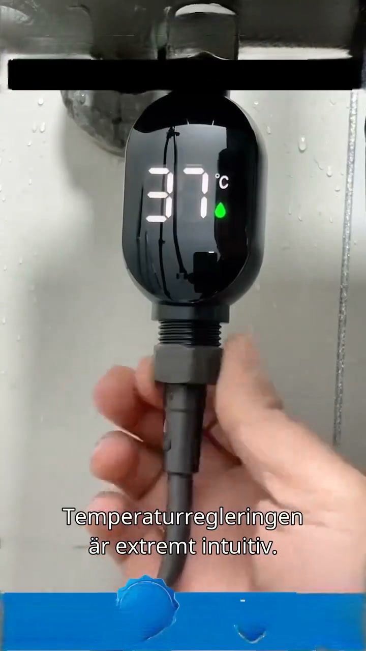 Smart LED-duschtermometer för säkrare duschar