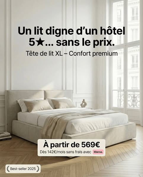 Lit coffre VICTORIA – Tête de lit XL