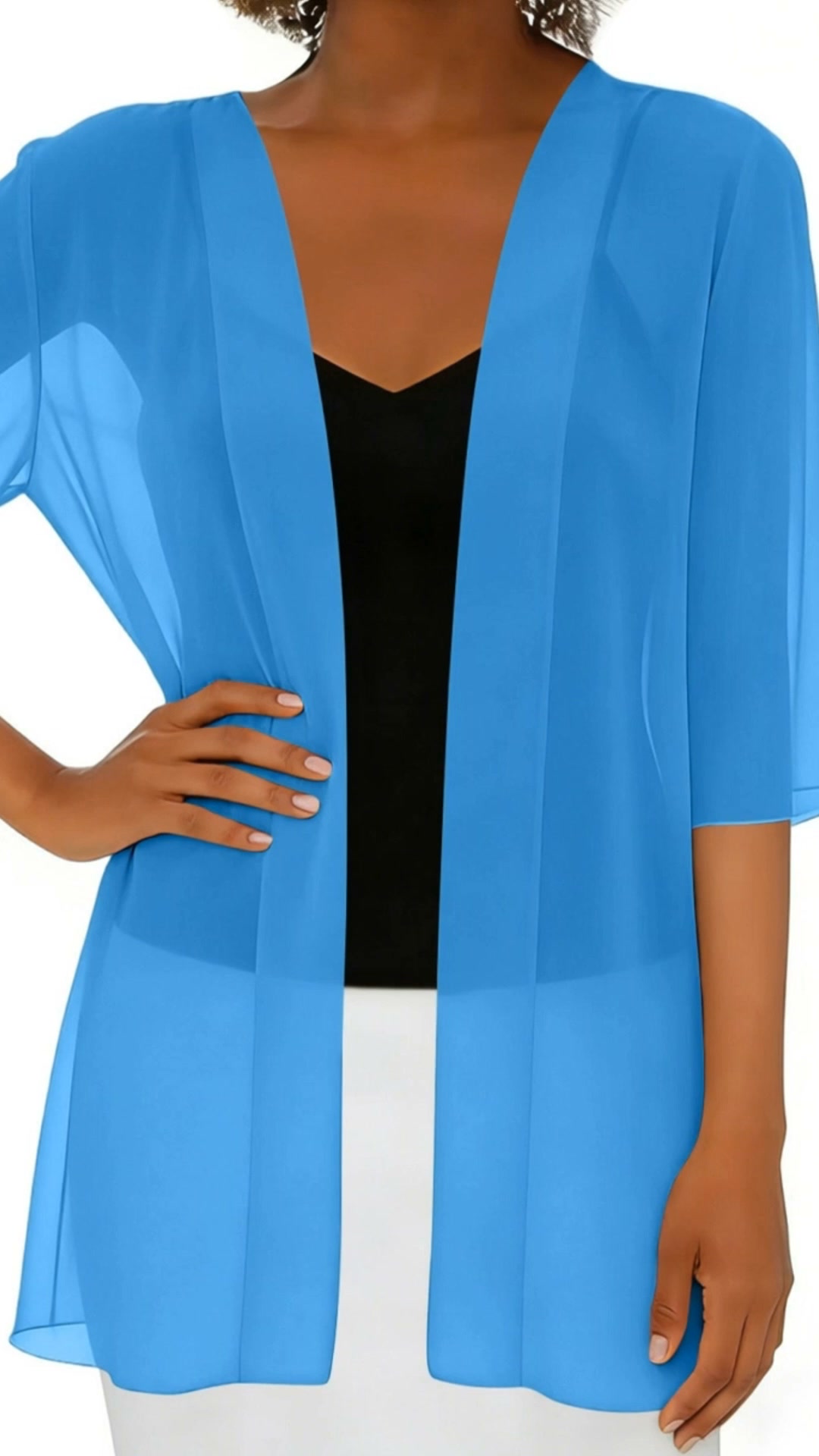 NEW ARRIVAL – 50% OFF TODAY! Women's Chiffon Open Front Cardigan Lightweight, Breezy & Perfect for Summer Layering
