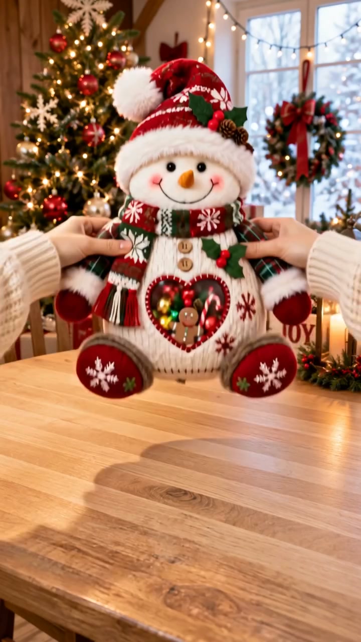 Süße Weihnachtsfreunde als Bonbonbeutel
