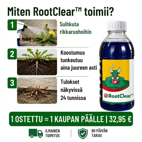 Polvillaan kitkemään — vai riittääkö ruiskuttaminen? Kaikki ratkeaa juuressa