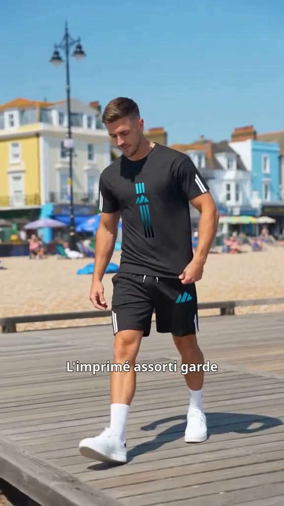 Ensemble Deux Pièces T-Shirt & Short d'Été pour Homme
