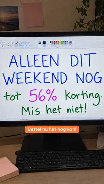 Tot 56% korting op het hele assortiment