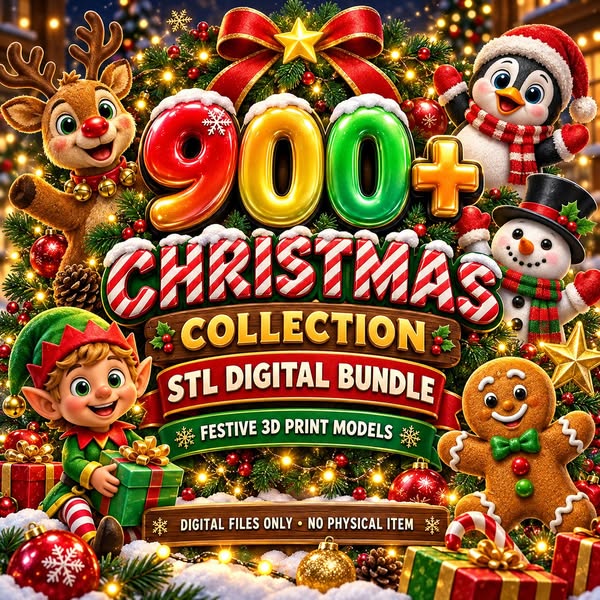 900+ Ultimate Christmas STL Bundle