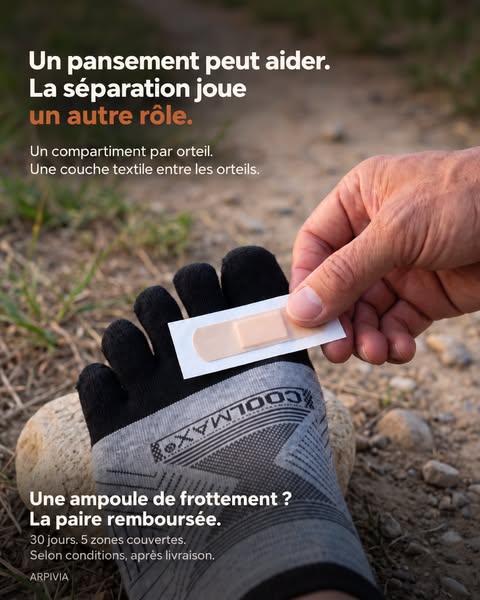 Chaussettes 5 orteils · Garantie Terrain