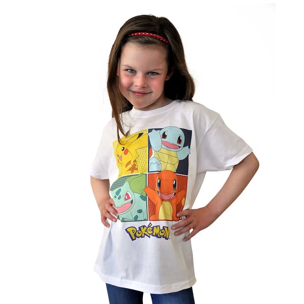 Pokemon - Kanto Starter Children's T-Shirt White