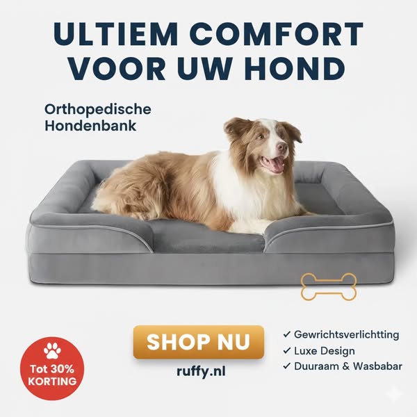 Orthopedisch hondenbed met memory foam﻿.