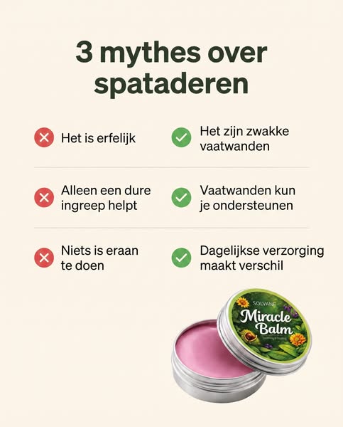 Spataderen zijn niet genetisch. DOE DIT!