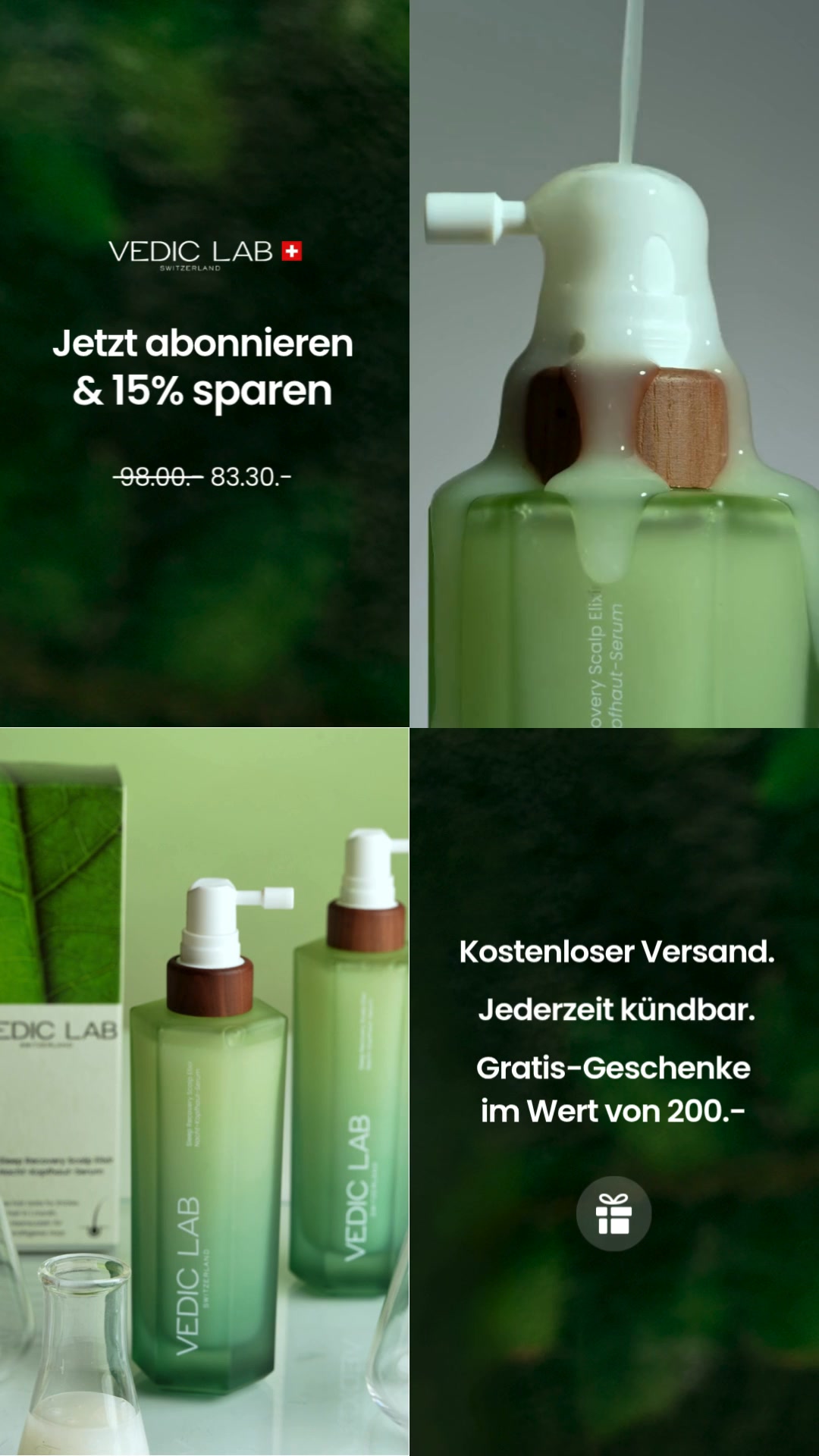 Bis zu 83% weniger Haarausfall