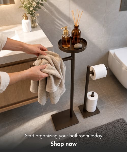 Moss Metal Bathroom Accessory Set of 2