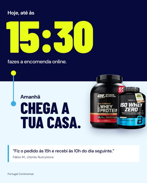 Encomenda hoje, recebe amanhã