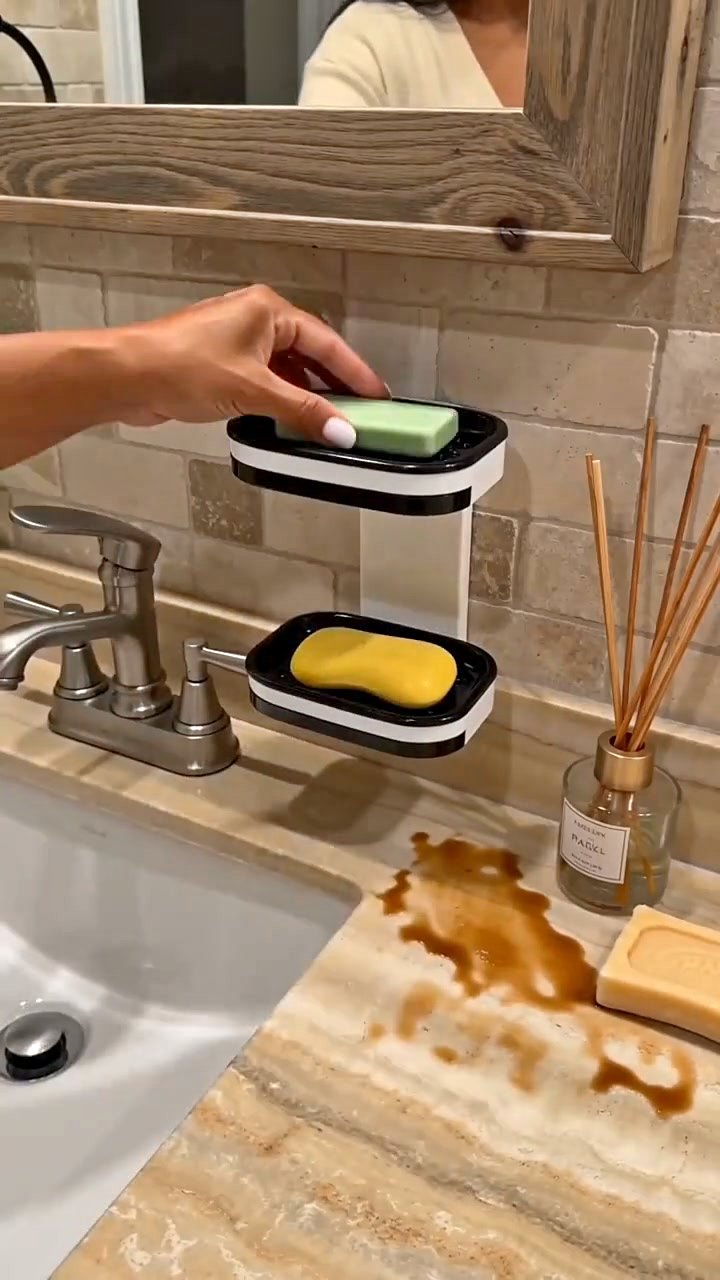 Last Day Promotion 49% OFF2-Tier Self Draining Wall Mount Soap Saver