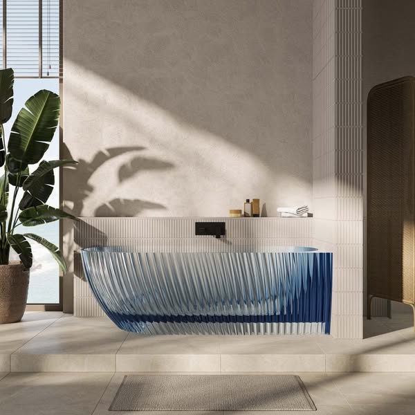 Nosa Saturnia Blue 1700mm Polished Resin Bath