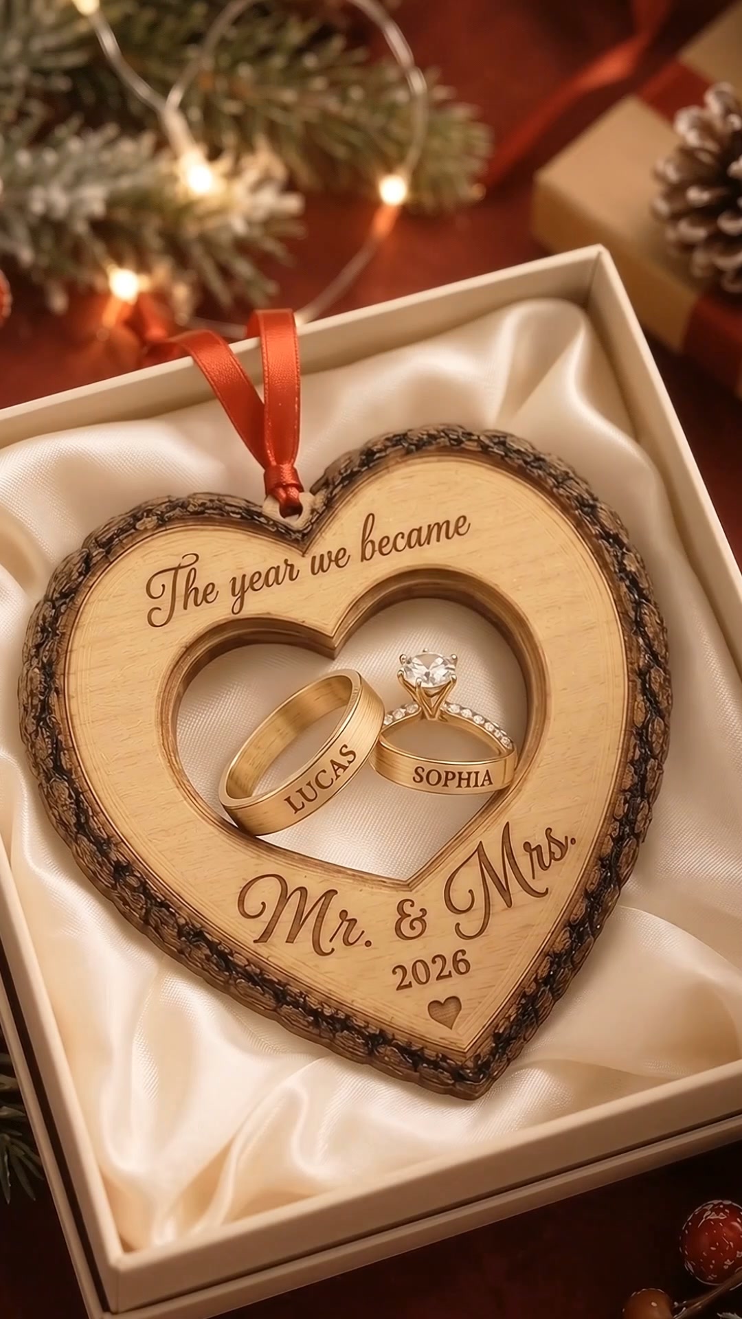 Personalized Couple First Christmas Ornament