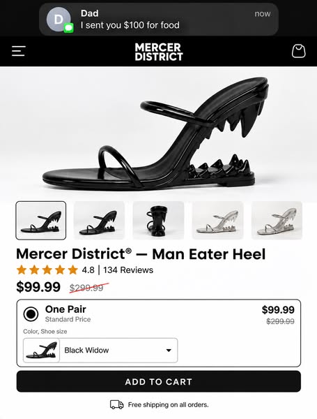THE HEELS HAVE TEETH.