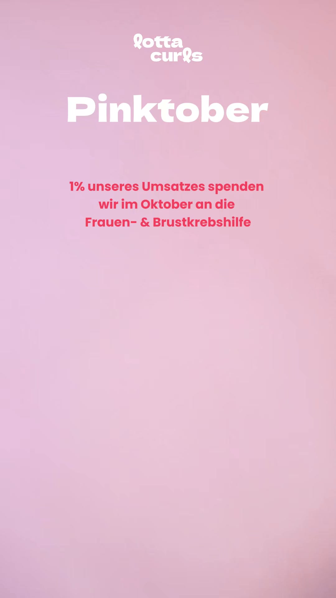 Pinktober: 1% Spende + gratis Scrunchie ab 70€