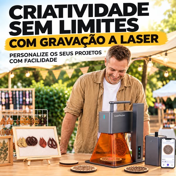 LaserPecker LP2 — grave a sua criatividade no dia a dia!