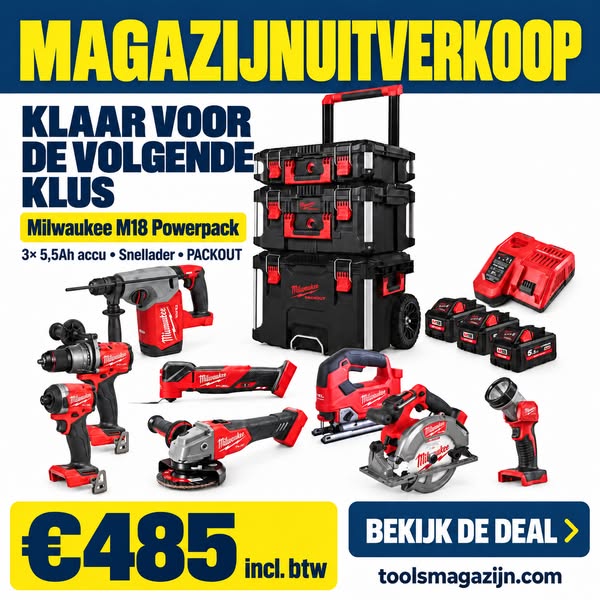 Milwaukee M18 Powerpack – €485